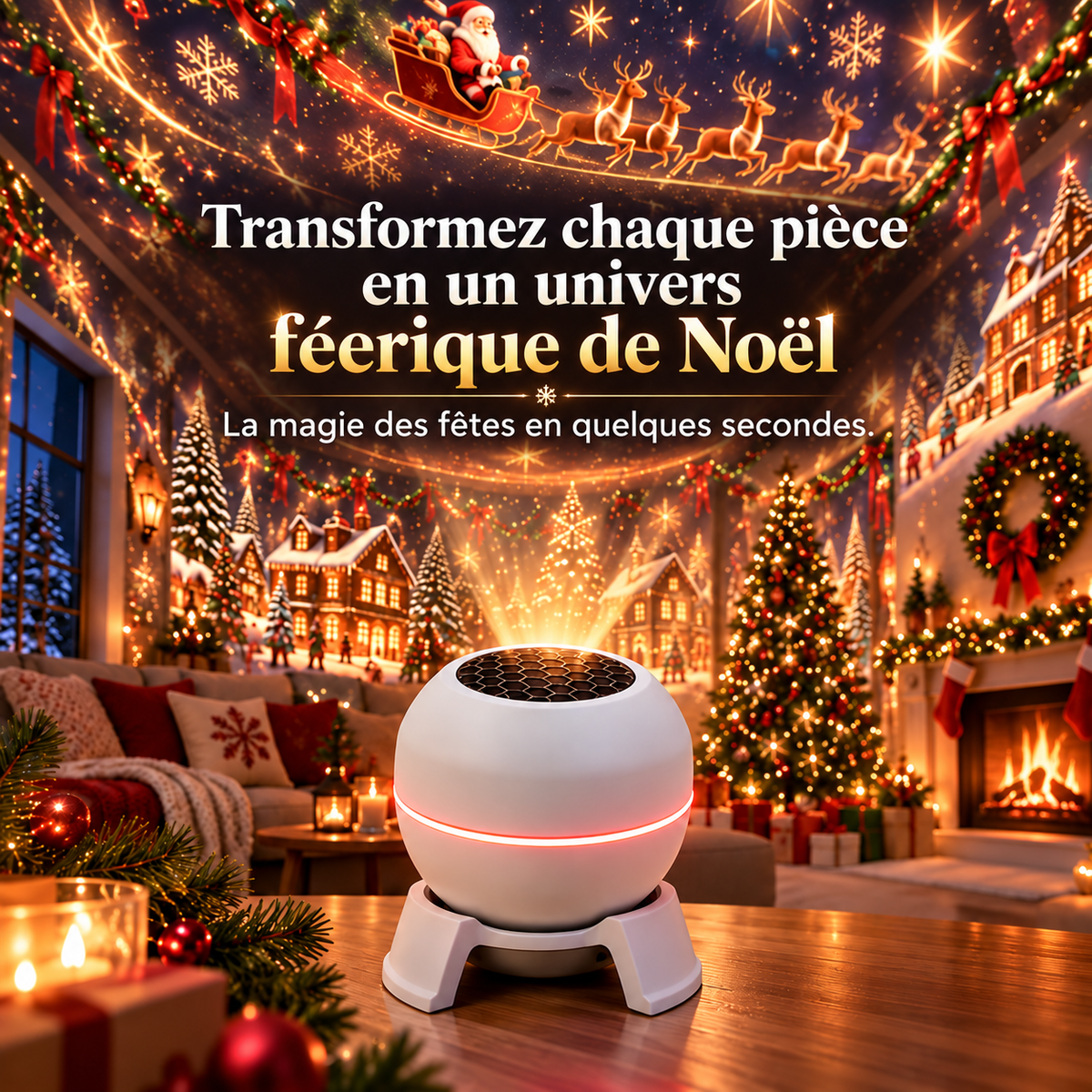 Boutique officielle | 🍁🌲 Projecteur holographique intelligent SCNDR® (HD, intelligent, dynamique, 5D)