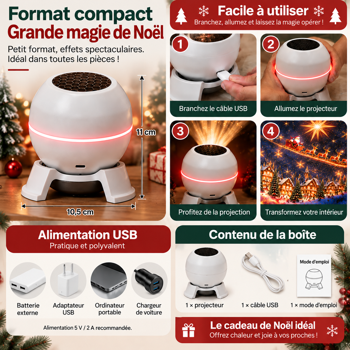 Boutique officielle | 🍁🌲 Projecteur holographique intelligent SCNDR® (HD, intelligent, dynamique, 5D)
