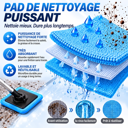 法国-Nettoyeur de vitres magnétique tout-en-un — Nettoyage double face, patins lavables et usage polyvalent (maison et voiture) | Un seul kit. Des vitres plus propres. Moins d'efforts. 💎